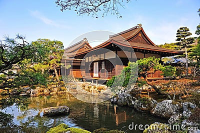 Ginkaku-ji (Temple of Silver Pavilion) in Japan Stock Photo