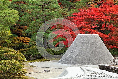 Ginkakuji temple in autumn, Kyoto, Kansai, Japan. Stock Photo