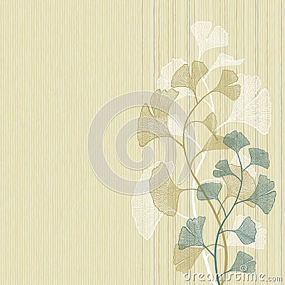 Ginkgo background Vector Illustration
