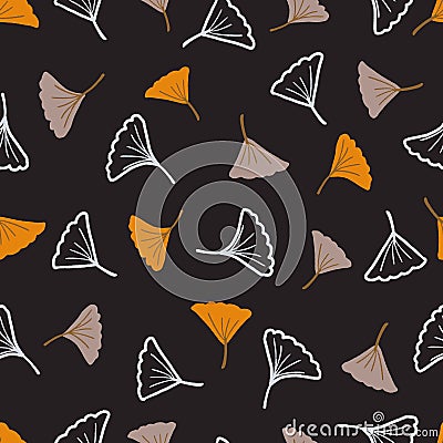 Ginkgo Grove Leafy Melody Variations Vector Pattern Vector Illustration