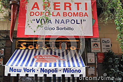 Gino Sorbillo Antica Pizzeria Via dei Tribunali Naples Editorial Stock Photo