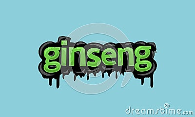 GINSENG background writing vector design Stock Photo