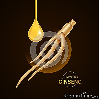 Ginseng for good health elegant vector illustration. Vector Illustration