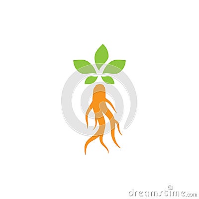 Ginseng logo Vector Illustration