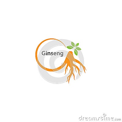 Ginseng logo Vector Illustration