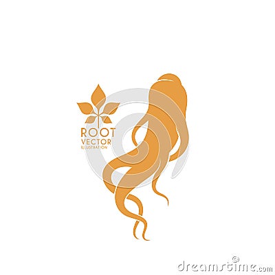 Ginseng. Logo. Vector Illustration