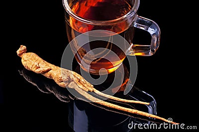 Ginseng tea Stock Photo