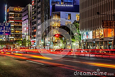 Ginza District, Tokyo Editorial Stock Photo