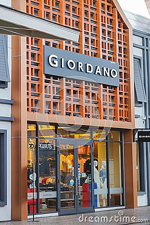 Giordano shop in Central Village Shopping Mall Editorial Stock Photo