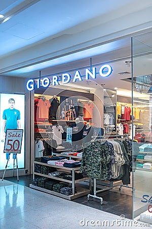 Giordano shop at Mega Bangna, Bangkok, Thailand, Apr 10, 2018 Editorial Stock Photo