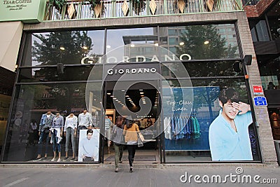 Giordano shop in South Korea Editorial Stock Photo