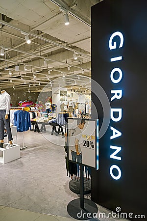 Giordano store Editorial Stock Photo