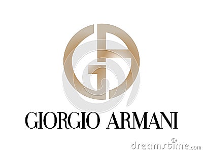 Giorgio Armani logo vector icon color editorial Vector Illustration