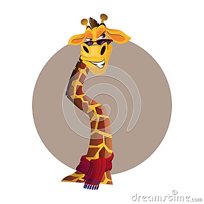 Naughty Giraffe Vector Illustration Vector Illustration