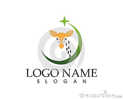 Giraffe animal icon sign logo template Vector Illustration