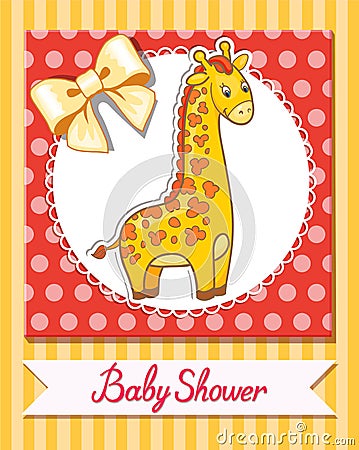 Giraffe baby cartoon vector illustration Vector Illustration