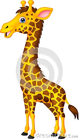 Giraffe cartoon Vector Illustration