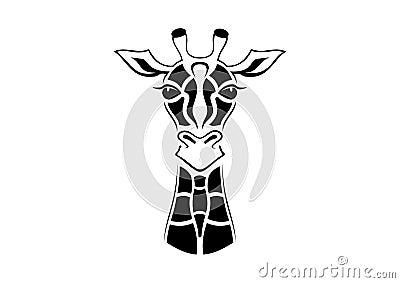 Giraffe head vector graphic illustration Vector Illustration