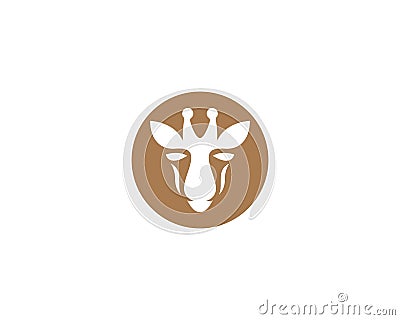 Giraffe logo template Vector Illustration