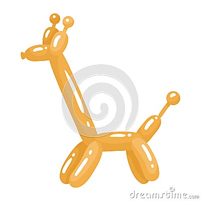 giraffe balloon air Vector Illustration