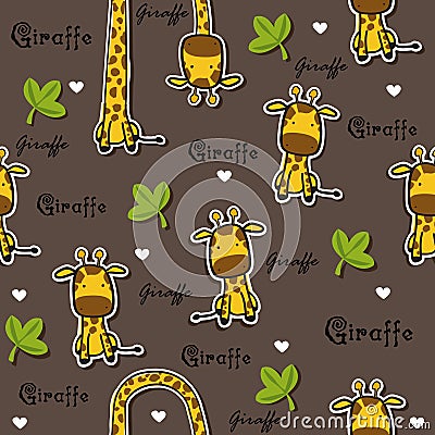 Giraffe pattern Vector Illustration