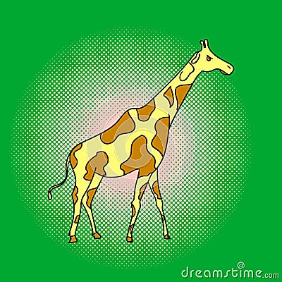 Giraffe pop art vector illustration Vector Illustration