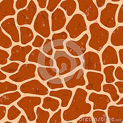 Giraffe print animal seamless pattern art Vector Illustration