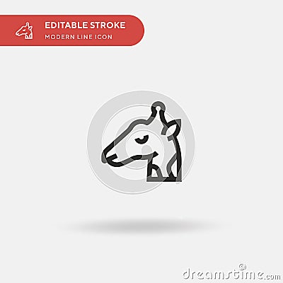 Giraffe Simple vector icon. Illustration symbol design template for web mobile UI element. Perfect color modern pictogram on Stock Photo