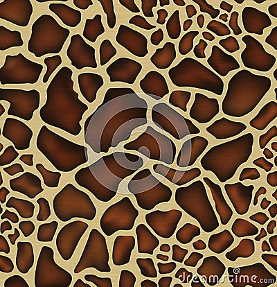 Giraffe skin pattern Vector Illustration