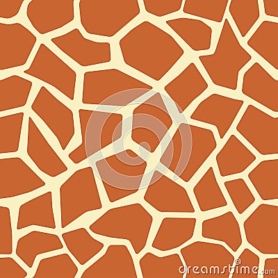 Giraffe skin seamless pattern Vector Illustration