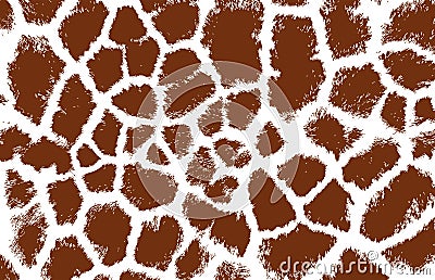 Giraffe texture pattern brown white llustration background print Vector Illustration