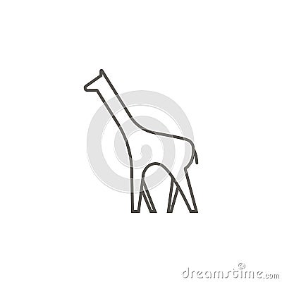 Giraffe vector icon. Simple element illustration from map and navigation concept. Giraffe vector icon. Real estate concept vector Cartoon Illustration