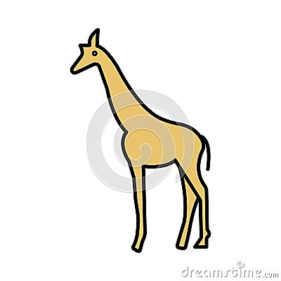 Giraffe Vector icon which can easily modify or edit Vector Illustration