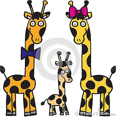 Giraffes family Stock Photo