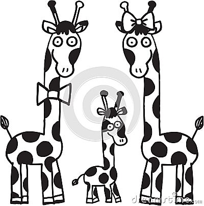 Giraffes family Stock Photo