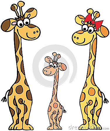 Giraffes family Stock Photo