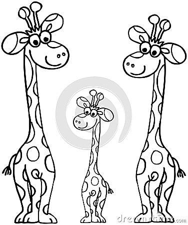Giraffes family Stock Photo