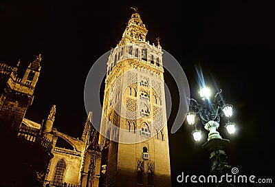 Giralda by night Stock Photo