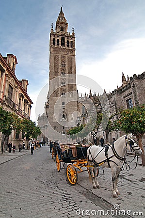 Giralda tower in Sevilla, Spain Editorial Stock Photo