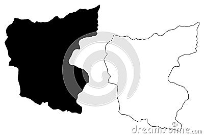 Giresun map vector Vector Illustration