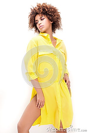 https://thumbs.dreamstime.com/x/girl-afro-yellow-dress-sexy-beautiful-african-american-posing-fashionable-woman-glamour-makeup-studio-shot-69764594.jpg