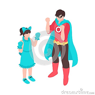 Girl And Animator Composition Vector Illustration