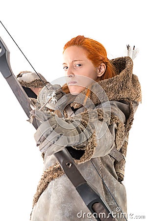 Girl archer Stock Photo