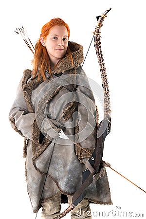 Girl archer Stock Photo