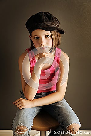 Girl with attitude Stock Photo