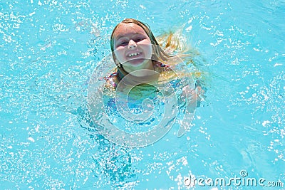 Girl bathes Stock Photo