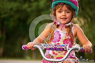 Girl on Bike Stock Photo