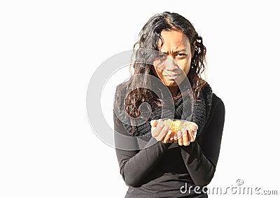 Girl with bowl of raspberries Stock Photo