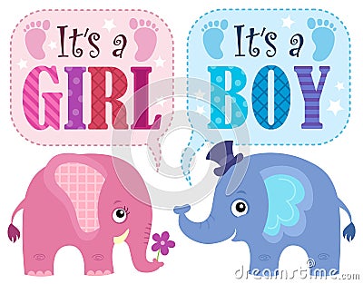 Is it a girl or boy theme 1 Vector Illustration