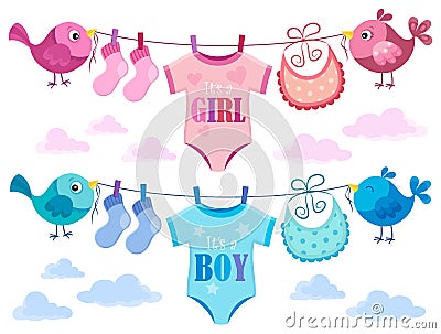 Is it a girl or boy topic 3 Vector Illustration